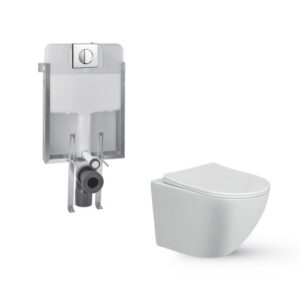 Σετ Λεκάνη Κρεμαστή με Καζανάκι Εντοιχισμού Focus Fit Rimless 11180-100