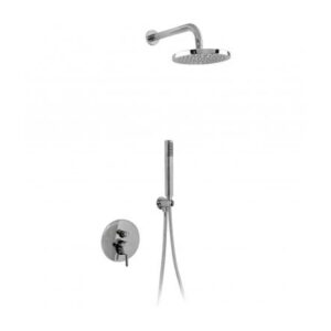 Σετ Εντοιχισμού LOBA Στρογγυλό με Μίκτη Βραχίονα Κεφαλή Παροχή Τηλέφωνο Σπιράλ 16010