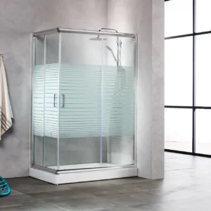 ΚΑΜΠΙΝΑ ΝΤΟΥΣΙΕΡΑΣ NEW TEMA STRIPES/FROSTED ΠΑΡΑΛΛΗΛΟΓΡΑΜΜΗ ΜΕ ΚΡΥΣΤΑΛΛΟ ΑΣΦΑΛΕΙΑΣ ΕΙΔΙΚΩΝ ΔΙΑΣΤΑΣΕΩΝ