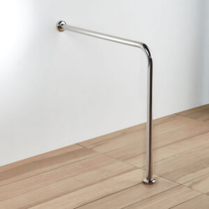 82004 ΑΜΕΑ ΜΠΑΡΑ ΣΤΗΡΙΞΗΣ ΓΩΝΙΑΚΗ 1 ΠΟΔΙ 75x75cm INOX ΧΡΩΜΕ82004 HANDRAIL 75x75cm INOX CHROME