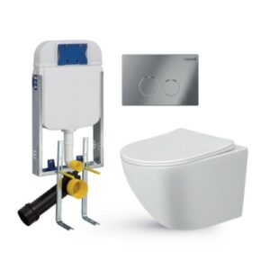 Σετ Λεκάνη Κρεμαστή με Καζανάκι Εντοιχισμού 5001-100