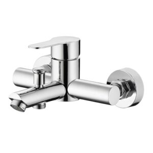 Μπαταρία Λουτρού GREEN Χρωμέ Inox SS304 με Τηλέφωνο, Βάση & Σπιράλ 63007