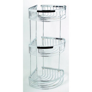 74003 ΡΑΦΙΕΡΑ ΙΝΟΧ ΤΡΙΠΛΗ ΓΩΝΙΑΚΗ Β.Τ.20x20cm74003 TRIPLE CORNER BATHROOM SHELF H.D. 20x20cm