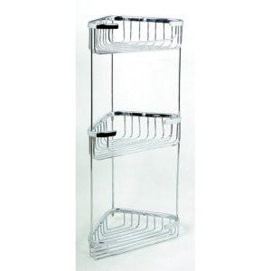 74023 ΡΑΦΙΕΡΑ ΙΝΟΧ ΤΡΙΠΛΗ ΓΩΝΙΑΚΗ Β.Τ.15x15cm74023 TRIPLE CORNER BATHROOM SHELF 15x15cm