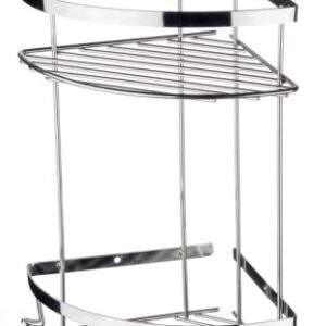 74052 ΡΑΦΙΕΡΑ ΙΝΟΧ ΔΙΠΛΗ ΓΩΝΙΑΚΗ SS304 18x18cm 74052 DOUBLE ANGULAR AISI 304 BATHROOM SHELF 18 X 18 CM