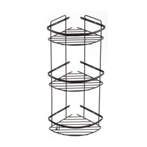 74053N ΡΑΦΙΕΡΑ ΙΝΟΧ ΤΡΙΠΛΗ SS304 ΓΩΝΙΑΚΗ 18x18cm BLACK MATT74053N TRIPLE ANGULAR AISI 304 BATHROOM SHELF 18 X 18 CM BLACK MATT