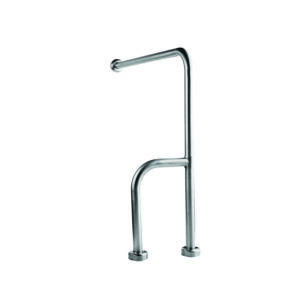 82005 ΑΜΕΑ ΜΠΑΡΑ ΣΤΗΡΙΞΗΣ ΓΩΝΙΑΚΗ 2 ΠΟΔΙΑ 75x75cm INOX ΧΡΩΜΕ82005 HANDRAIL WITH EXTRA FLOOR SUPPORT 75x75cm INOX CHROME