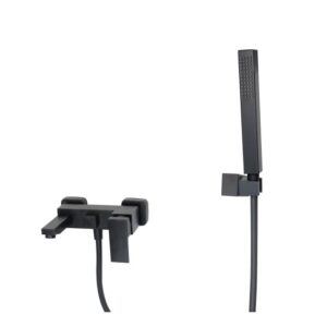 9500N LOBA BLACK MATT ΜΠΑΤΑΡΙΑ ΛΟΥΤΡΟΥ9500N LOBA BATH SHOWER FAUCET WITH HAND SHOWER, HOLDER AND HOSE BLACK MATT