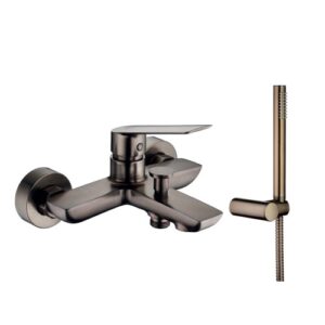9900RM SLEEK ΜΠΑΤΑΡΙΑ ΛΟΥΤΡΟΥ SLEEK RHODIUM9900RM SLEEK BATH SHOWER FAUCET WITH HAND SHOWER, HOLDER AND FLEXIBLE HOSE RHODIUM