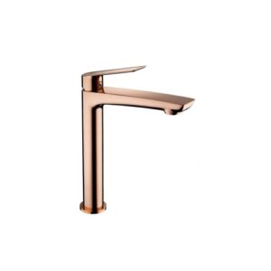 9914RG ΜΠΑΤΑΡΙΑ ΝΙΠΤΗΡΑ ΨΗΛΗ  SLEEK ROZE GOLD9914RG TALL BASIN FAUCET WITH OVERFLOW POP-UP SLEEK ROSE GOLD
