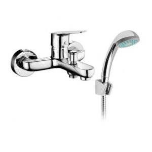 Μπαταρία Λουτρού Αναμεικτική SIENA με Τηλέφωνο Επιτοίχιο Στήριγμα και Σπιράλ 9800