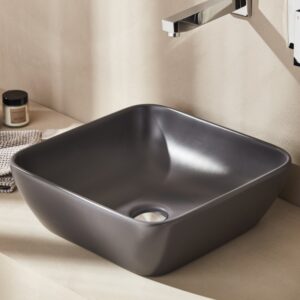 POR040 POR  ΝΙΠΤΗΡΑΣ  ΕΛΕΥΘ. ΤΟΠΟΘΕΤΗΣΗΣ 40x40cm ANTHRACITE MATTPOR040 POR MOUNTED WASHBASIN 40x40cm ANTHRACITE MATT
