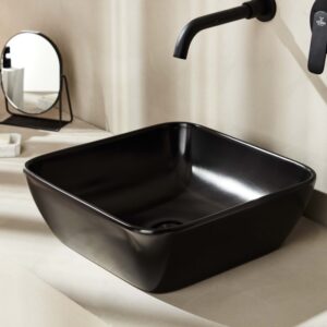 POR040N POR ΝΙΠΤΗΡΑΣ BLACK MATT ΕΛΕΥΘ. ΤΟΠΟΘΕΤΗΣΗΣ 40x40cmPOR040N POR BLACK MATT MOUNTED WASHBASIN 40x40cm