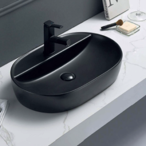 PUR060N  PURE BLACK MATT  ΝΙΠΤΗΡΑΣ ΕΠΙΚΑΘΗΜΕΝΟΣ 60x40x12.5cmPUR060N PURE BLACK MATT MOUNTED WASHBASIN 60x40x12.5cm