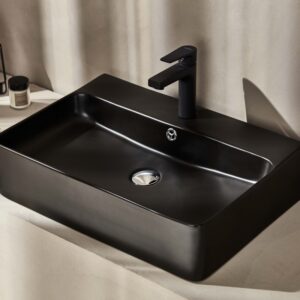 STR60BM STRATA 60 MATT BLACK ΝΙΠΤΗΡΑΣ ΕΠΙΚΑΘΗΜΕΝΟΣ 60.5x41.5x13cmSTR60BM STRATA 60 MATT BLACK MOUNTED WASHBASIN 60.5x41.5x13cm