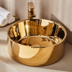 Νιπτήρας Επικαθήμενος Style STY040 Φ40cm Χρυσός