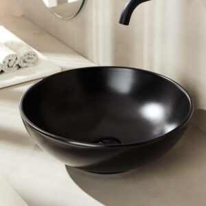 TOL140Β ΝΙΠΤΗΡΑΣ BLACK MATT Φ40 ΕΛΕΥΘ. ΤΟΠΟΘΕΤΗΣΗΣTOL140Β MOUNTED WASHBASIN BLACK MATT Φ40