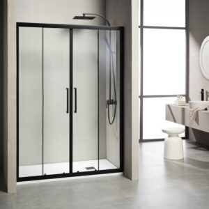 ΣΥΡΟΜΕΝΗ ΠΟΡΤΑ ΕΙΣΟΔΟΥ VERSUS 400 VH N ΤΕΤΡΑΦΥΛΛΗ ΜΑΥΡΗ ΜΑΤ