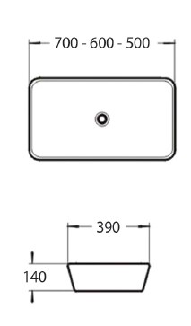 Νιπτήρας Επικαθήμενος Artist Λευκός - Image 2