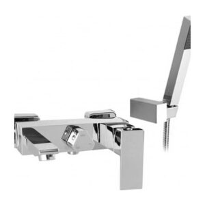 Μπαταρία Λουτρού Αναμεικτική με Τηλέφωνο Επιτοίχιο Στήριγμα και Σπιράλ LOBA 9500