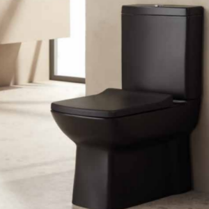 Σετ Λεκάνη Χαμηλής Πιέσεως Universal Αποχέτευσης Back to Wall με Καζανάκι QUADRO LR 3600 NM Μαύρο Ματ