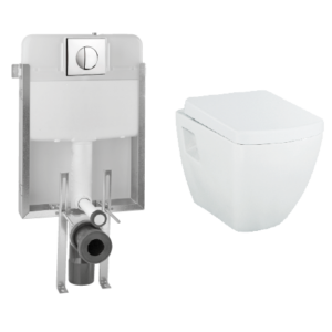 Σετ Λεκάνη Κρεμαστή με Καζανάκι Εντοιχισμού Focus Smart Rimless 11180-130