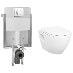 Σετ Λεκάνη Κρεμαστή με Καζανάκι Εντοιχισμού Focus Razor 11180-120