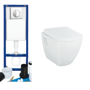 Σετ Λεκάνη Κρεμαστή με Καζανάκι Εντοιχισμού Standard Smart Rimless 11100-130