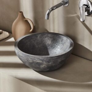 STO040Α  STONE ANTHRACITE ΝΙΠΤΗΡΑΣ Φ40cmSTO040Α STONE WASHBASIN ANTHRACITE Φ40cm