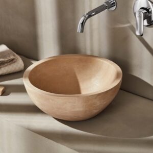 STO040Β  STONE BEIGE ΝΙΠΤΗΡΑΣ Φ40cmSTO040Β STONE WASHBASIN BEIGE Φ40cm