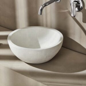 STO040W  STONE ΛΕΥΚΟΣ ΝΙΠΤΗΡΑΣ Φ40cmSTO040W STONE WASHBASIN WHITE Φ40cm