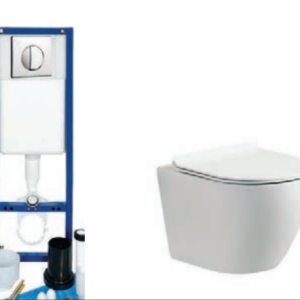 Σετ Λεκάνη Κρεμαστή με Καζανάκι Εντοιχισμού Standard Fit Rimless 11100-100