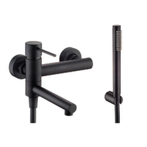 SPIKE 6800 N ΜΠΑΤΑΡΙΑ ΛΟΥΤΡΟΥ ΜΕ ΑΝΑΔΙΠΛΟΥΜΕΝΗ ΕΚΡΟΗ ΤΗΛΕΦΩΝΟ ΕΠΙΤΟΙΧΙΟ ΣΤΗΡΙΓΜΑ ΚΑΙ ΣΠΙΡΑΛ BLACK MATTSPIKE 6800 N BATH SHOWER FAUCET WITH PIVOTING OUTLET HAND SHOWER, HOLDER AND FLEXIBLE HOSE BLACK MATT