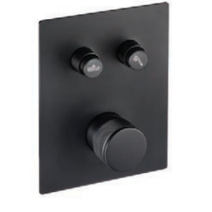 DSU 5001 N ΜΙΚΤΗΣ ΕΝΤΟΙΧΙΣΜΟΥ ΤΕΤΡΑΓΩΝΟΣ PUSH BUTTON 2 ΕΞΟΔΩΝ ΣΕ ΚΟΥΤΙ ΕΝΤΟΙΧΙΣΜΟΥ BLACK MATTDSU 5001 N 2-WAY PUSH BUTTON CONCEALED SHOWER MIXER BLACK MATT