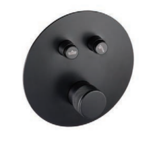 DSU 5002 N ΜΙΚΤΗΣ ΕΝΤΟΙΧΙΣΜΟΥ ΣΤΡΟΓΓΥΛΟΣ PUSH BUTTON 2 ΕΞΟΔΩΝ ΣΕ ΚΟΥΤΙ ΕΝΤΟΙΧΙΣΜΟΥ BLACK MATTDSU 5002 N 2-WAY PUSH BUTTON CONCEALED SHOWER MIXER BLACK MATT