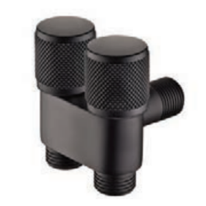 69141 Ν ΔΙΠΛΟΣ ΔΙΑΚΟΠΤΗΣ ΠΑΡΟΧΗΣ ΝΕΡΟΥ 1/2'' BLACK MATT69141 Ν DOUBLE ANGLE VALVE 1/2'' BLACK MATT