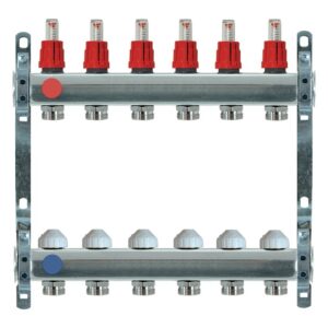 ΣΥΛΛΕΚΤΗΣ ΑΝΟΞΕΙΔΩΤΟΣ 2 ΚΥΚΛΩΜΑΤΩΝ ΜΕ ΜΕΤΡΗΤΕΣ ΡΟΗΣ ΚΑΙ ΡΥΘΜΙΣΤΙΚΑ 30x1,5 Floor-Z)