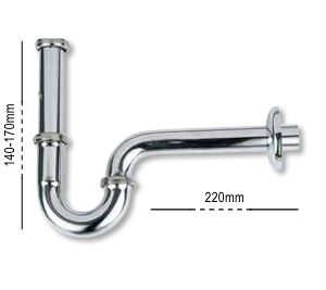 Σιφόνι 1 1/4" x Φ32 Μεταλλικό "Ρ"