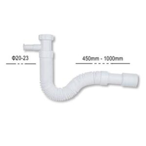 Σιφόνι 1 1/2" x Φ40/50 Βαρέως Τύπου με Εξαγωγή Πλυντηρίου