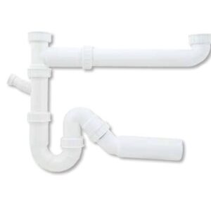 Σιφόνι Διπλό 1 1/2" με Έξοδο Φ50