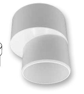 Σωλήνας PVC Έκκεντρος Αποχέτευσης για Κρεμαστές Λεκάνες σε Φ93